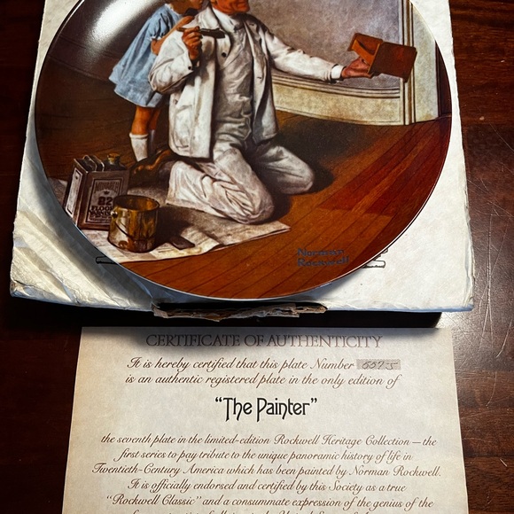 Norman Rockwell 'The Painter' Collector Plate